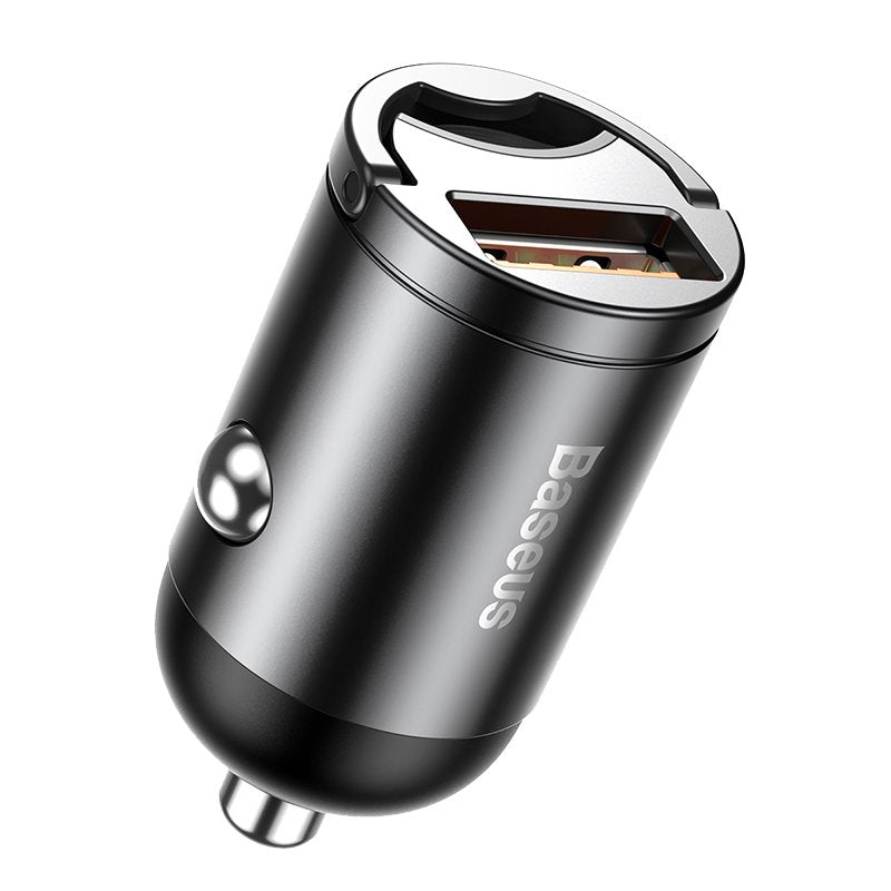 Baseus Mini Car Charger Tiny Star, Usb, Qc 3.0, 30W Grey