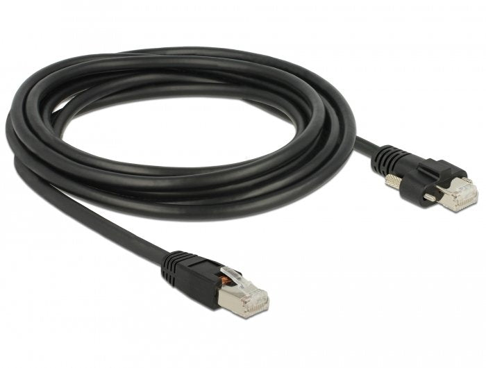 Delock Gige Camera Cable RJ45 Connector Male a RJ45 Connector Male With Screws CAT.6 S FTP 3M
