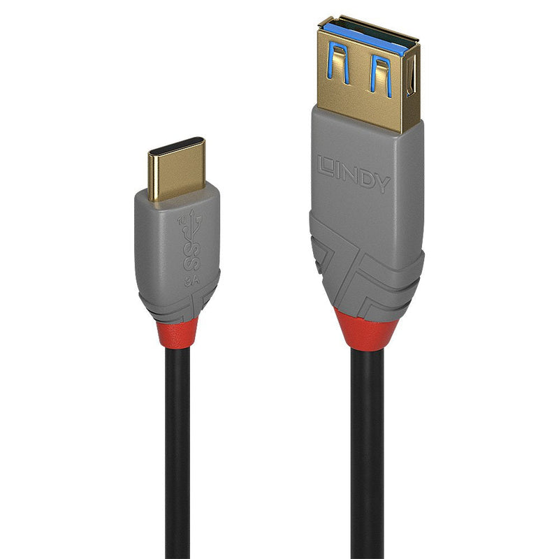 Lindy 36895 USB Cable 0,15M USB 3.2 Gen 2 (3.1 Gen 2) USB C USB a Black