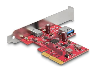 Delock 90158 Cards Pci Express X4 a 1 X External USB 10Gbps USB Type-c™ Female + 1 X Internal USB 10Gbps Tipo- — image 1