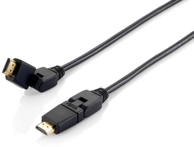 Equip HDMI Cable 1M Connectors Pivotantes 90º (h) 45º (v) Supports 1080 Full HD 3D — image 1