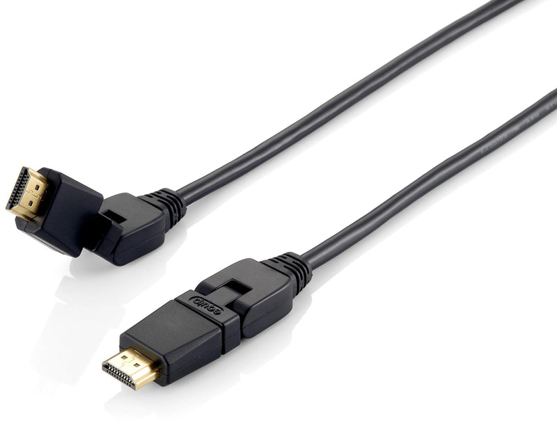 Equip HDMI Cable 1M Connectors Pivotantes 90º (h) 45º (v) Supports 1080 Full HD 3D