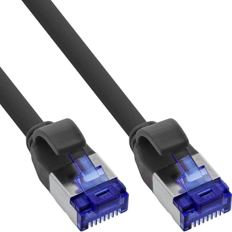 Inline® Network Cable Slim, CAT.6A, S/FTP, Tpe (lszh) Flexible, PoE, Black, 15M