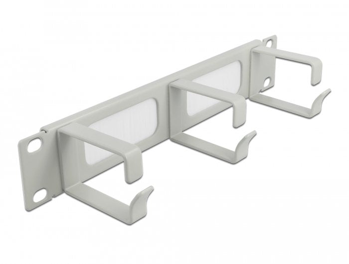 Delock 10 Barra Escobilla Gestión Cable 3 Stands 1 U Grey