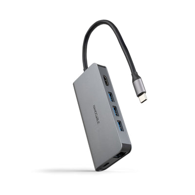 Nanocable Docking Type-c 10.16.4609 3x USB 1x HDMI 4K 1x RJ45 1XLECTOR Cards 1x USB Type-c Pd Grey — image 1