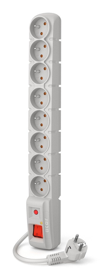 Power Strip Power S8 3M 8 Sockets Grey