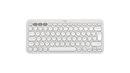 Logitech Pebble Keys 2 K380S Wireless Keyboard Bluetooth Le QWERTY Spanish White — image 1