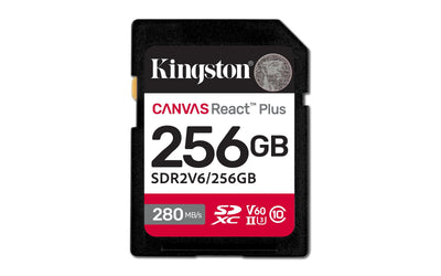 Kingston Sdxc 256GB Canvas React Plus Sdxc Uhs-ii 280R/100W U3 V60 — image 1