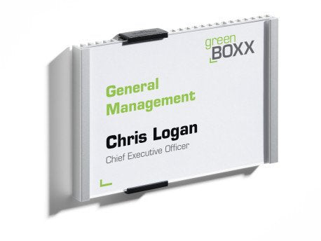 Durable Board Door Info Sign 149X105,5MM Metallic Silver — image 1
