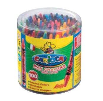 Carioca Pack 100 Ceras Pastel - Colours Brillantes - Lavables - Body Ø 8MM - Varios