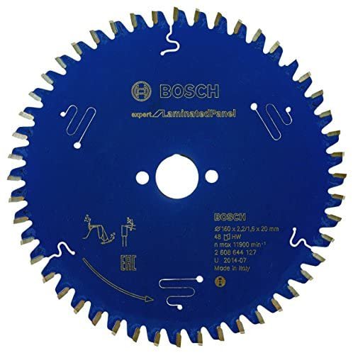 Bosch Hoja Saw Circular Professional Expert Paneles Laminados, Ø 160MM, Diámetro 48Z 20MM, Sierras Circular