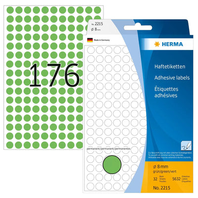 Herma Labels Multiuso Green 8MM Paper Round 5632 Units — image 1