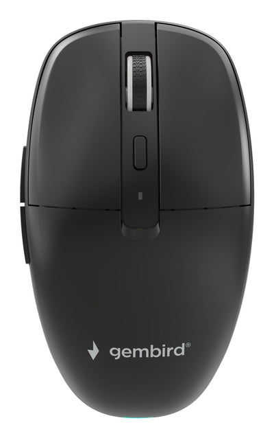 Gembird Mouse MUSW2-6B-01 Wireless Modo Dual (2,4G + Bluetooth), 1600 Dpi, 6 Buttons Black — image 1