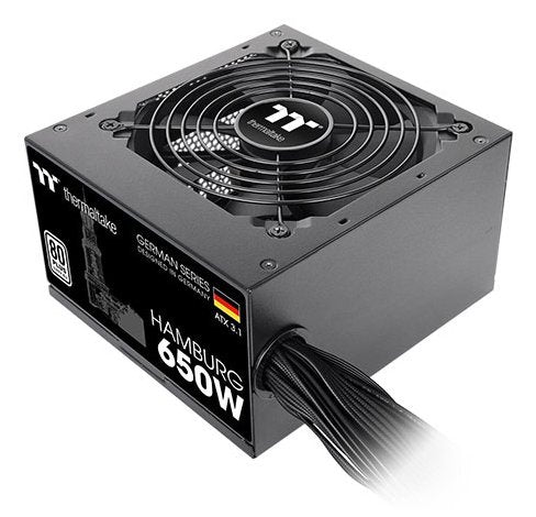 Thermaltake Power Supply Power Supply Hamhrg 650W ATX3.1 80 + Black Retail