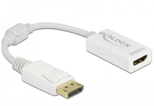 Delock Adapter DisplayPort 1.1 Connector Male a HDMI Connector Female Pasivo White — image 1