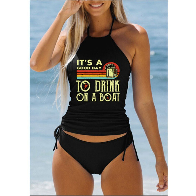 Plus-size Modest Belly-covering Slimming Beach Swimsuit