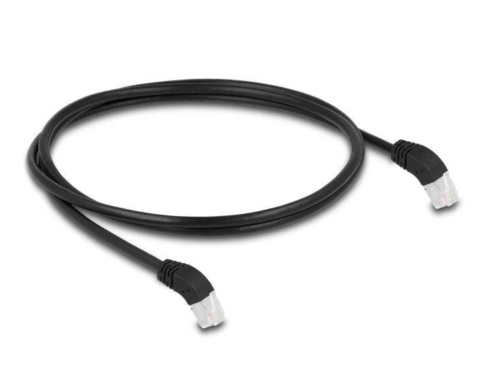 Delock 80275 RJ45 Network Cable CAT.6A S/FTP 45° Nach Unten Angular 1M Negro