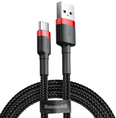 Baseus Cafule USB Cable 2M USB a USB C Black Red — image 1