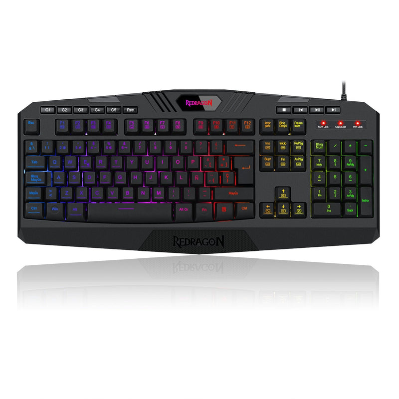 Redragon Harpe Pro Keyboard Mecánico Gaming RGB Spanish España Black
