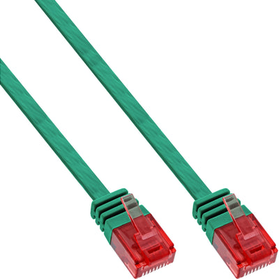 Inline Flat Ultraslim Network Cable U/UTP CAT.6 Gigabit Ready Green 5M — image 1