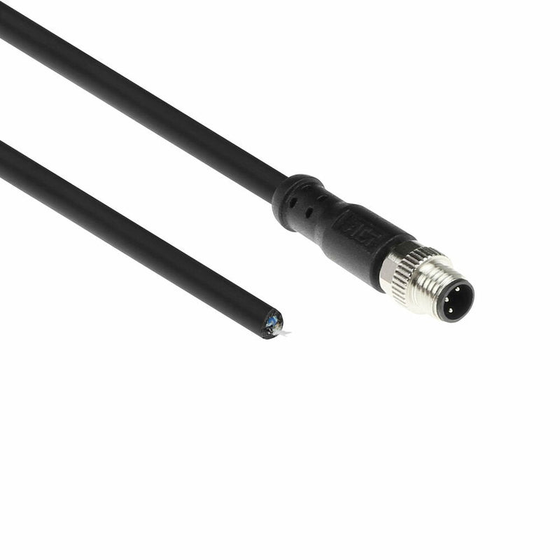 Industrial 5.00 Meters Sensor Cable M8A 3-PIN Male To Open End, Ultraflex Xtreme Tpe Cable Shielded