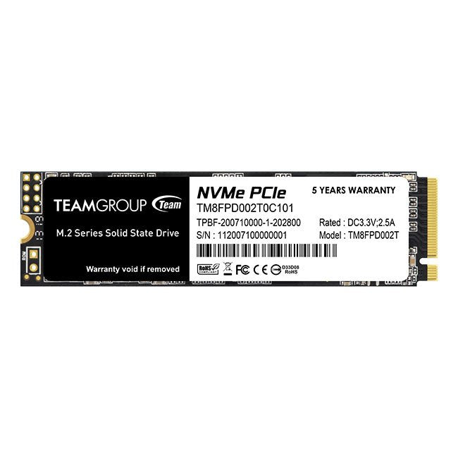 Team Group MP33 Pro 2TB PCIE GEN3 X4 NVMe M.2 SSD 2100/1700MB/S