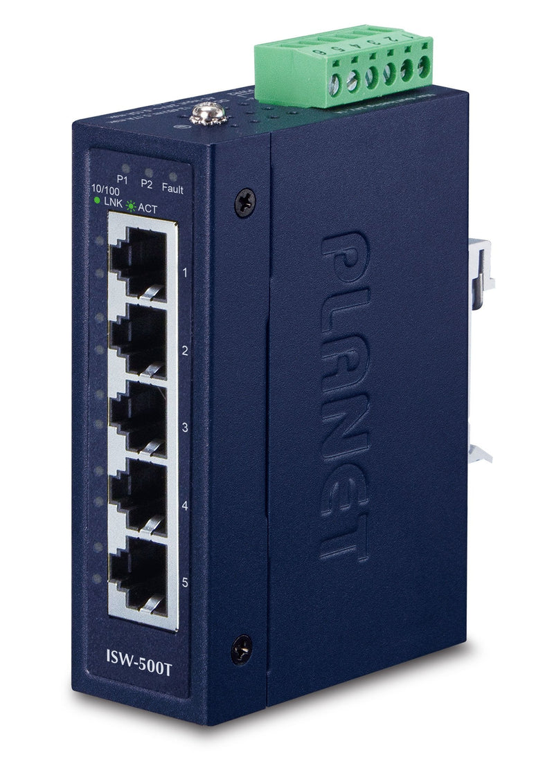 Planet ISW-500T Switch No Administrado Fast Ethernet (10/100) Blue