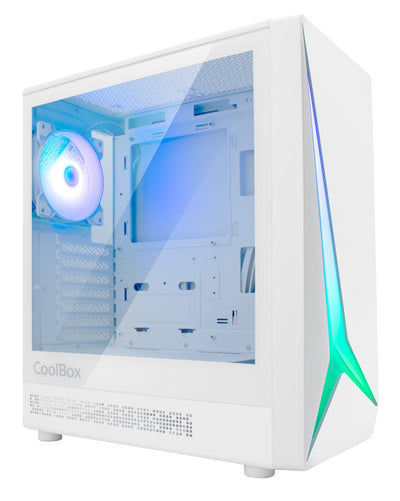 Coolbox PC Case Gaming ATX GA450 Starlight White ARGB USB-C 1 Vent. — image 1