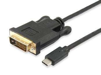 Equip Cable USB-C Male a DisplayPort DVI 24 + 1 1.8M Black 133468 — image 1