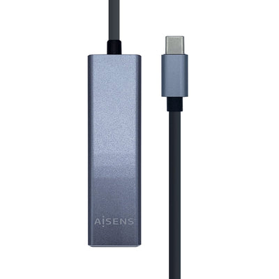 Aisens Converter USB 3.1 GEN1 USB-C a Ethernet Gigabit 10/100/1000Mbps + Hub 3XUSB3.0 - 15CM - Grey — image 1