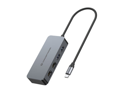 Conceptronic Adapter USB-C a Ethernet RJ45 ABBY24G 2 Ports Gigabit With Hub USB 3,2 X2 Ports — image 1