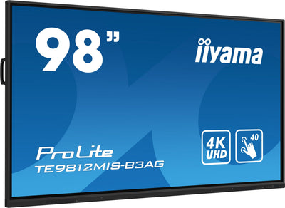 Iiyama TE9812MIS-B3AG Screen Señalización Design Quiosco 2,48M (97.5) LCD Wi-Fi 400 Cd M² 4K Ultra HD Black Sc — image 1