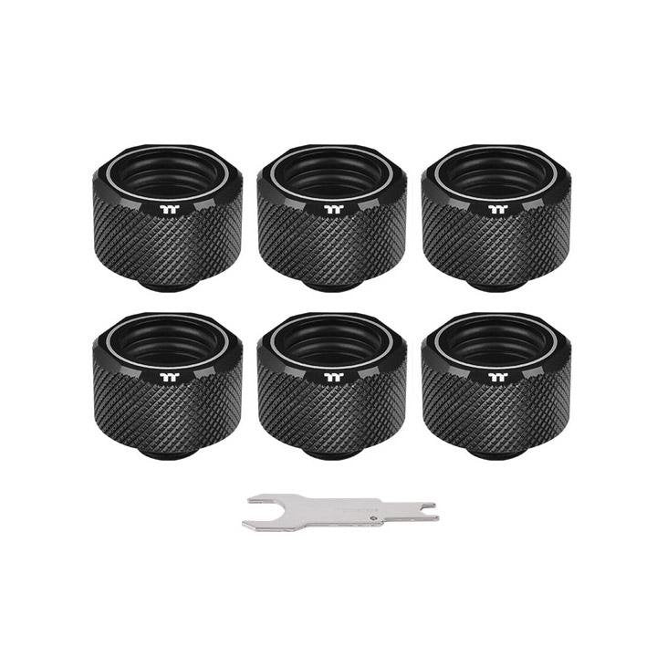 Thermaltake Pacific C-pro G1 / 4 Petg Tube 16MM Od Compression - Black Connection Black 6 Pieces