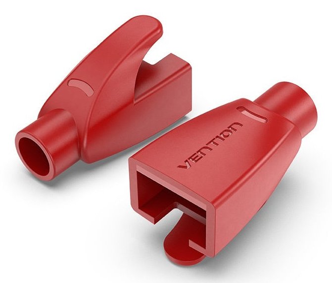 Vention Case Protectora RJ45 (100 And Red Case Protectora RJ45/ 100 Units/ Red