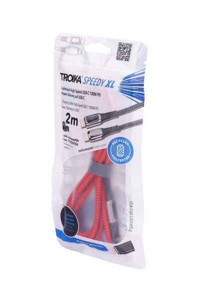 Troika Cable CBL20/Rd USB 2M USB C USB C/Lightning Red — image 1