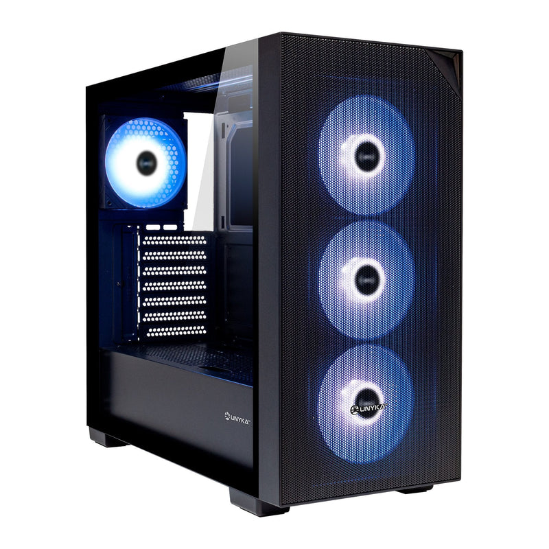 Unykach PC Case Revelat Mesh Black Atx, microATX, ITX - 3.5, 2.5 - USB-A 3.0, USB-C And