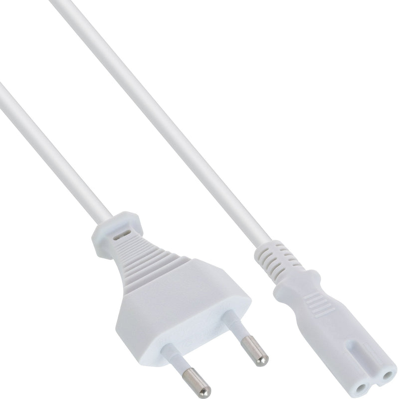 Inline Cable Power , Connector Euro a Connector EURO8, White 5,0M