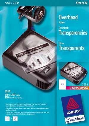 Avery Zweckform Laserfolien 3552 Glatt, 100 Units — image 1