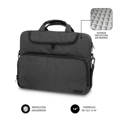 Subblim Case Air Padding Laptops Up To 14' Grey Oscuro — image 1
