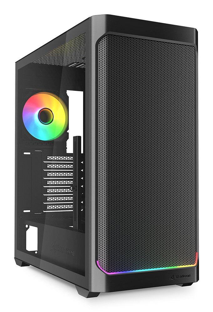 Sharkoon PC Case AK4W RGB Strip Black Glass Tempered 4044951041664