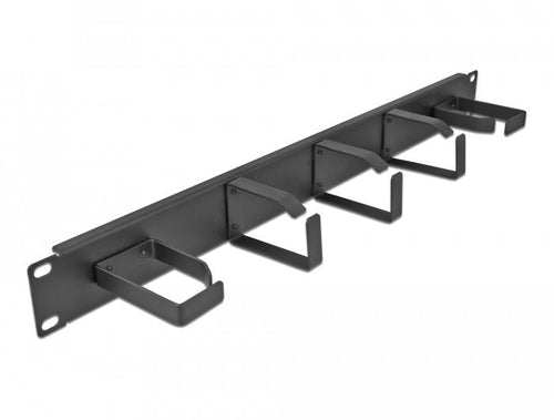 Delock 19? Organiser Cables Rangierpanel With 5 Metal Stands (2 X Horizontal, 3 X Vertical) 1 He Black — image 1