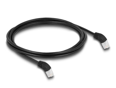 Delock 80271 RJ45 Network Cable CAT.6A S/FTP 45° Nach Oben Angular 2M Black — image 1