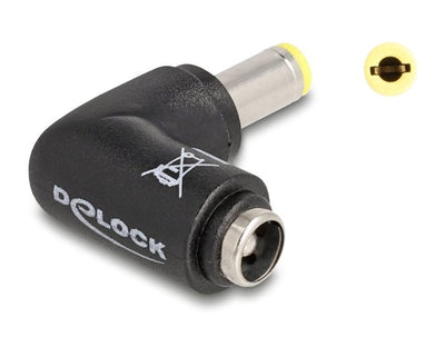 Delock 80795 Adapter Cc 5,5 X 2,5MM Male a 5,5 X 2,5 Female Ángulo 90 — image 1