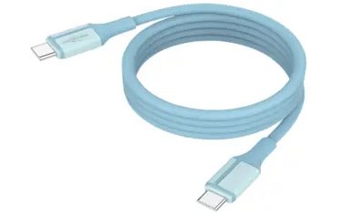 Ansmann Cable Silicone USB-C a USB-C Blue Magnetic 120CM)