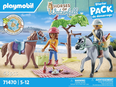 Playmobil 71470 Horses Of Waterfall Starter Pack Reitausflug An Den Strand With Amelia And Ben, Toy Construcci — image 1