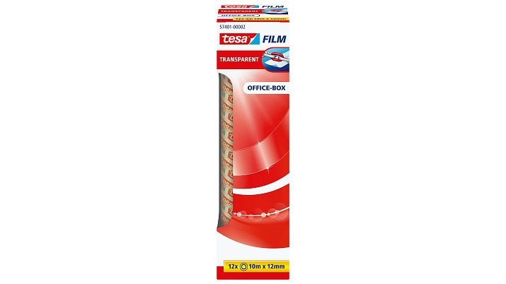 Tesafilm Office Box Roll 10M 12MM Transparent 12UD.