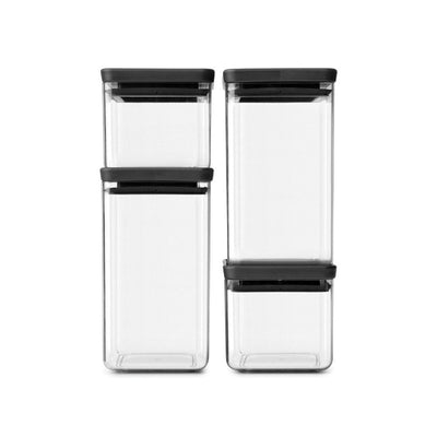 Brabantia Jar Almacenamiento Square Tasty 4X1, Grey Oscuro — image 1