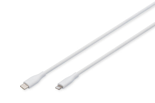 Digitus Cable USB 2.0 Typ C -lightning Silikon M 2M White — image 1