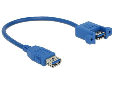 Delock USB Cable 3.0A Female USB 3.0A Female Installation 0,25M — image 1