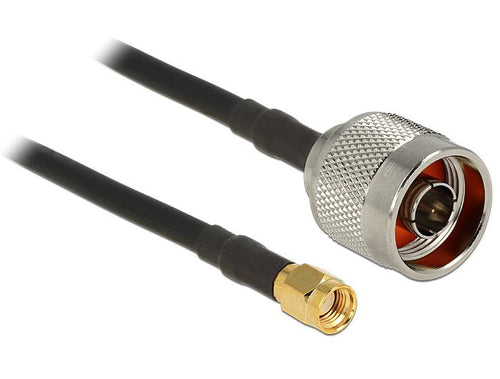 Delock Cable Antenna N Connector Male Rp-sma Connector Male CFD200 2,0M Low Loss — image 1